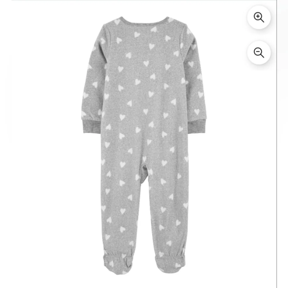Carter's Toddler Girls Fleece Footie Pajama Zip front Ankle To Chin Super Soft